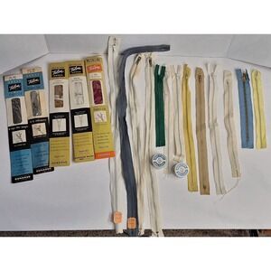 Lot Of 20 Talon Zippers 9 12 14 20 25 22 Inches Vtg